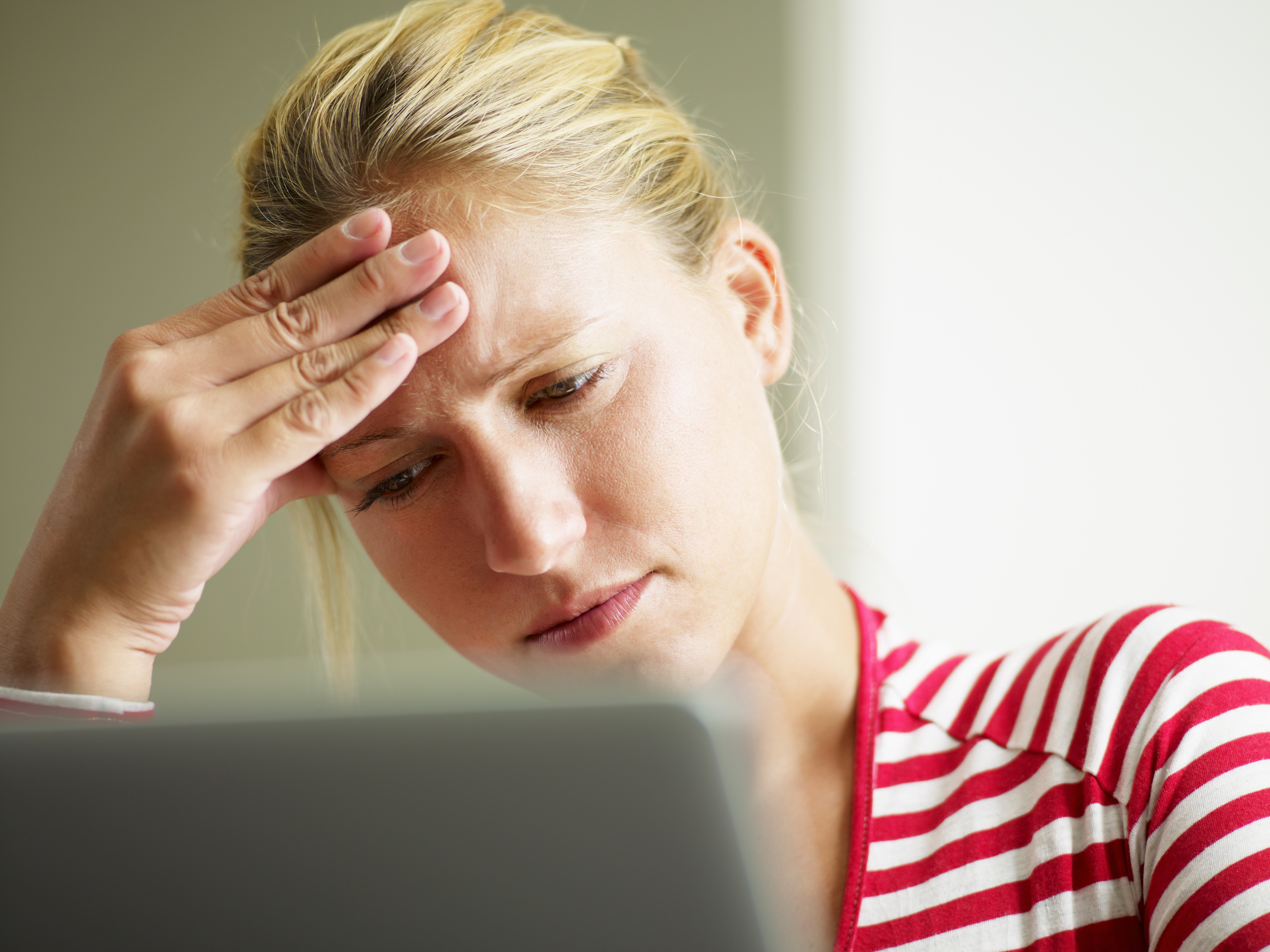 Woman with headache